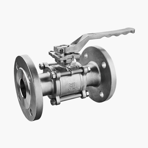 Three Piece Flange Ball Valve With ISO5211 Mounting Pad